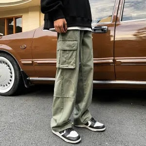 Advbridge Casual Pants New Vibe High Street Wide Leg Men Pants Harajuku Cargo Pants Men Autumn Winter Fashion Loose Straight