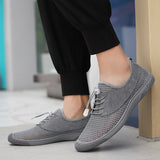 Advbridge Breathable Mesh Shoes Men Summer Casual Sneakers Non-Slip Outdoor Hiking Shoes Hollow Out Mens Loafers Lightweight Beach Sandals