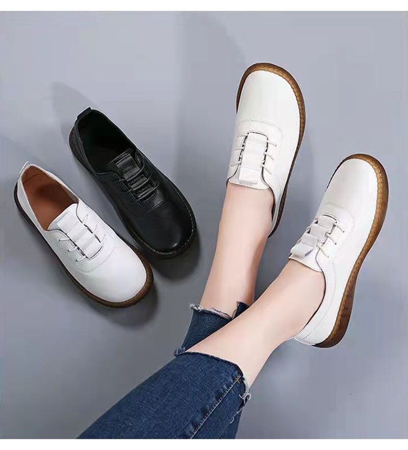 Advbridge 2023 Spring Summer Soft Footwear Women Casual Shoes Fashion Ladies Flats Brand Woman Non-slip Black White Shoes A4481