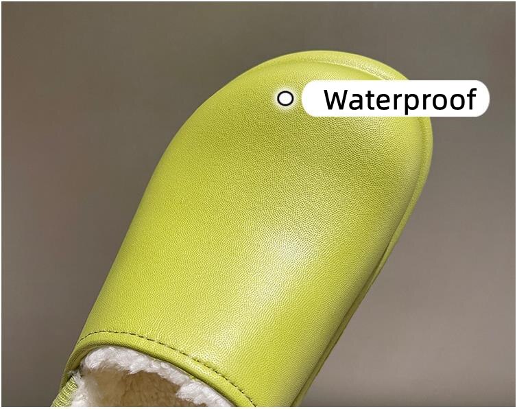 Advbridge Winter EVA Home Cotton Slippers Men Women Indoor Non-slip Bathroom Shoes Female Outdoor Platform Waterproof Platform Slippers