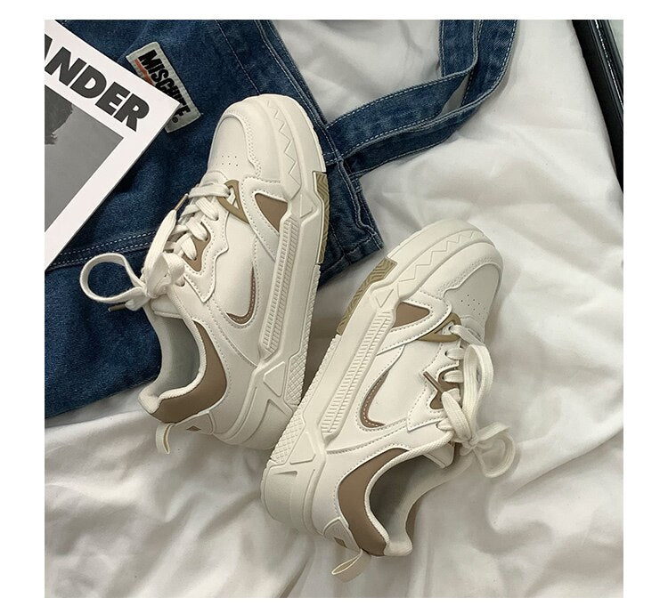 Advbridge  Platform Sneakers Women Spring Ladies Trainers Vulcanized Shoes Synthetic Leather Casual Thick Sole Woman Sports Shoes New