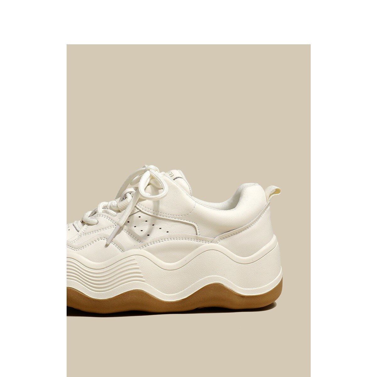 Advbridge Wave-soled shoes for women in the spring and autumn of 2023, new fashion casual sports shoes, wild trend, small white shoes.