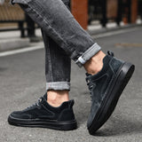 Advbridge Leather Fashion Men Sneakers Non-Slip Men Casual Shoes Male Comfortable School Shoe Luxury Brand skate shoes Men's Shoes