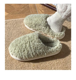 Advbridge Japanese Simple Solid Color House Slippers For Women Girls Cute Fluffy Winter Warm Home Slippers Woman Fur Shoes