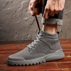 Advbridge New Autumn Winter Shoes for Men Casual Men's Ankle Boots Fashion Men Comfortable Tooling Boots Lace-up Mens Shoes Zapatos Hombre