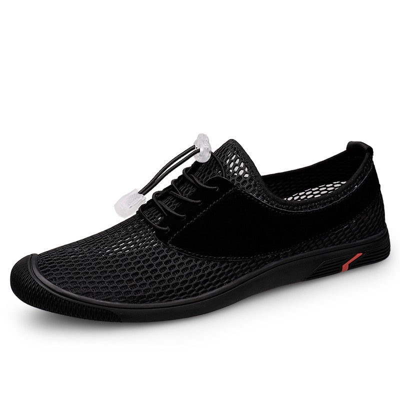 Advbridge Breathable Mesh Shoes Men Summer Casual Sneakers Non-Slip Outdoor Hiking Shoes Hollow Out Mens Loafers Lightweight Beach Sandals