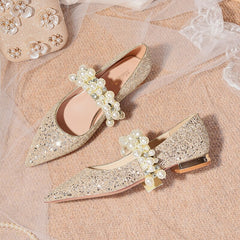 Advbridge BRIDAL SHOES BRIDAL SHOES Flat Bottomed New Winter Pregnant Women Clothes Main Wedding Dress Two Wear Not Tired Feet