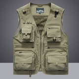 Advbridge Summer Men Unloading Tactical Vest Coat Casual Men's Photographer Waistcoat Mesh Work Sleeveless Jacket Tools Pocket Vest 5XL