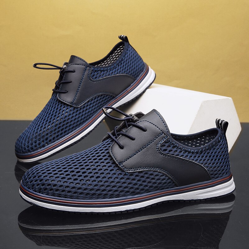 Advbridge Summer Mens Casual shoes Fashion Hollow Out Breathable Business Shoes low top Outdoor Flats Comfy Walking Sneakers Mocassin