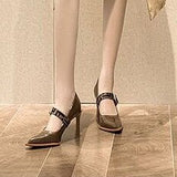 Advbridge New European and American Retro Style with Temperament High Heels Pointed Patent Leather Stiletto Fashion Women's Shoes