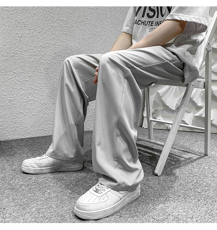 Advbridge Men Ice Silk Sweatpants Men's Sports Casual Male All-match Tracksuit Bottoms Man Mopping Trousers Sportswear Jogging Pants