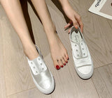 Advbridge Spring Autumn Spanish Style Casual Flat Satin and Silk Female College Style Campus Daily All-Match Slip-on Single Shoes