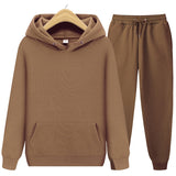 Advbridge new Men&#39;s ladies casual wear suit sportswear suit solid color pullover + pants suit autumn and winter fashion suit