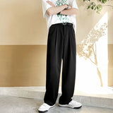Advbridge Men's High-quality Loose Casual Pants Black Color Formal Suit Pants Business Fashion Trend Trousers Big Size M-5XL