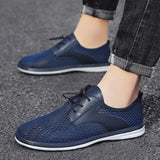 Advbridge Summer Mens Casual shoes Fashion Hollow Out Breathable Business Shoes low top Outdoor Flats Comfy Walking Sneakers Mocassin