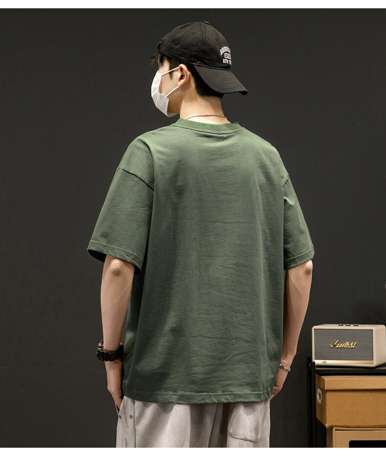 Advbridge Hip Hop T-Shirt Loose Sports Streetwear Fashion Oversized T Shirt Green 2023 Summer Short Sleeves Top Tees Tshirt