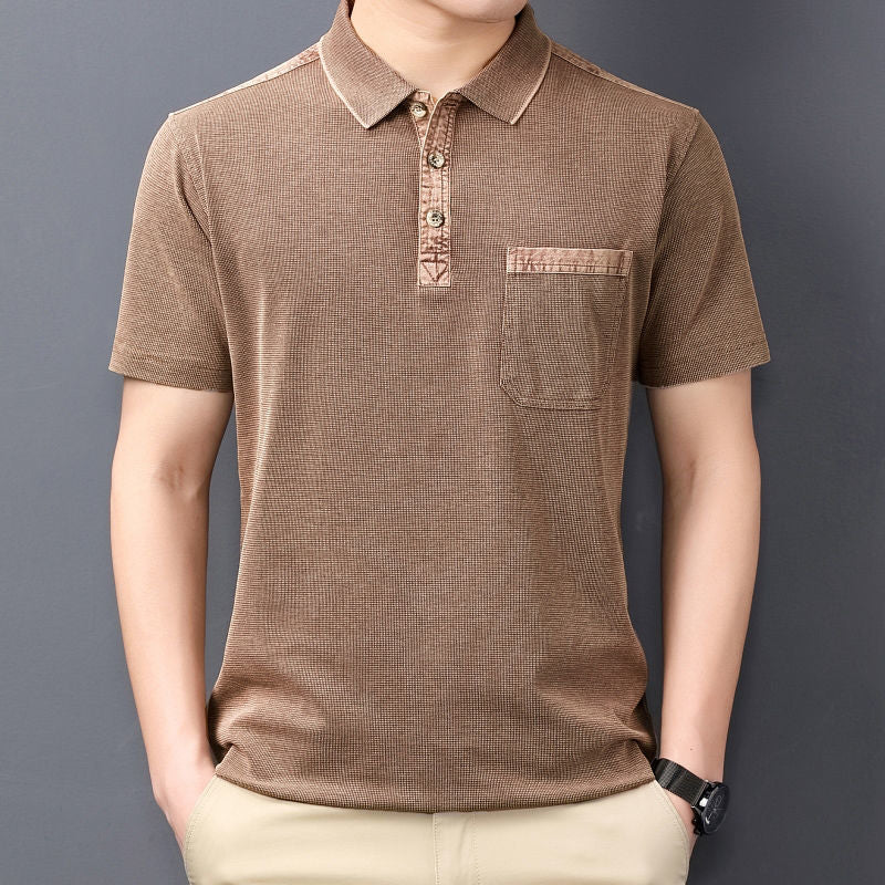 Advbridge Men Summer New Fashion Pocket Polo Shirt Men Solid Colors Short Sleeve Tee Shirts Male Slim Fit Casual Tops Homme