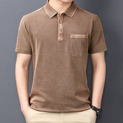 Advbridge Men Summer New Fashion Pocket Polo Shirt Men Solid Colors Short Sleeve Tee Shirts Male Slim Fit Casual Tops Homme
