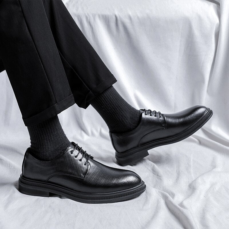 Advbridge Slip on Men Dress Shoes Men Oxfords Fashion Business Dress Men Shoes New Classic PU Men'S Suits Shoes Man Shoes Size 38-44