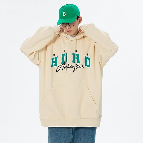 Advbridge Oversized Print Hoodies for Teenage Fashion Trends High Streetwear Mens Retro Loose Fit Pullovers Japanese Harajuku Sweatshirts