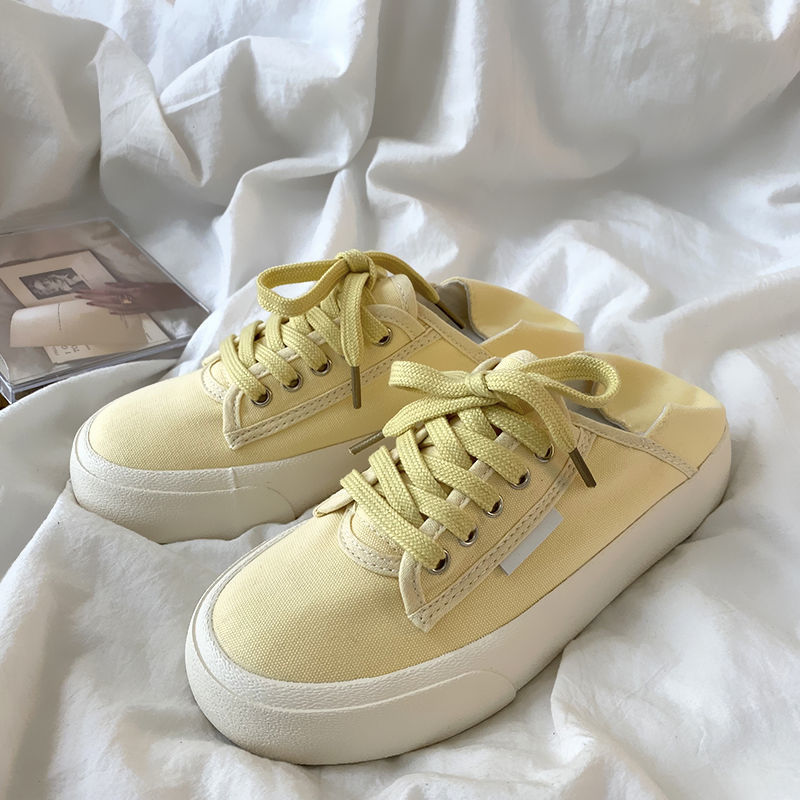 Advbridge Yellow Blue Platform Canvas Sports Shoes Women Sneakers  New Korean Summer Flat Vulcanize Kawaii Tennis Basket Lolita