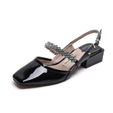 Advbridge Summer Shoes Women Sandals Fashion Brand Ladies Mary Janes Shoes Plus Size 42 Black Red Low Heels 3cm A4573