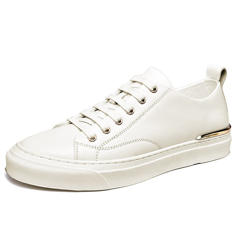 Advbridge Luxury White Men's Casual shoes High Quality Lace-up outdoor flats Genuine Leather man Sneakers Brand Black Designers Footwear