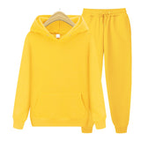 Advbridge new Men&#39;s ladies casual wear suit sportswear suit solid color pullover + pants suit autumn and winter fashion suit