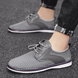 Advbridge Summer Mens Casual shoes Fashion Hollow Out Breathable Business Shoes low top Outdoor Flats Comfy Walking Sneakers Mocassin