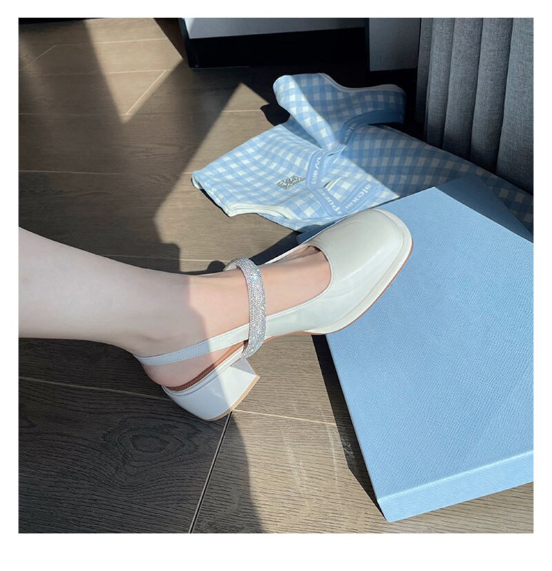 Advbridge Summer Shoes Women Sandals Fashion Office Lady Shoes Brand Women High Heels Sandals Woman Square Heel 5cm A4703