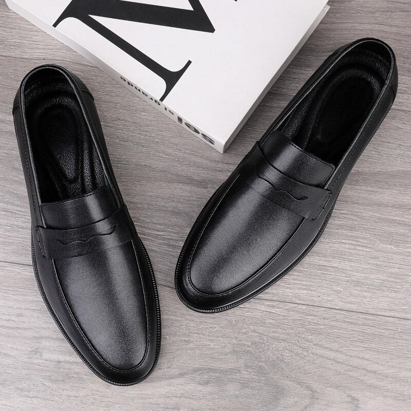 Advbridge Luxury Brand Business Formal Oxford Casual Slip on Male Shoes British Style Fashion Classic Elegantes Retro Shoes for Man