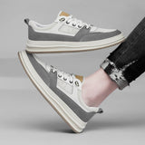 Advbridge High Quality Men Casual Shoes Breathable Men Leather Sneakers Handmade Man Skateboard Shoes New Design Sport Flats Lace-Up Shoes