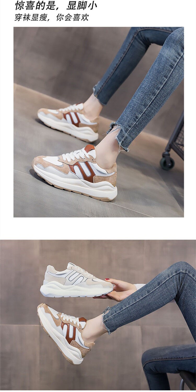 Advbridge Sneakers Flat Platform Daddy White Running Shoes Women's Korean Spring New Sports Casual Vulcanize Tennis Basket