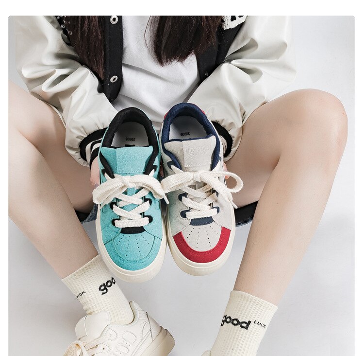 Advbridge Spring Autumn Women Chunky Sneakers Feamel Breathable Platform Shoes Ladies Vulcanized Sport Shoes Casual Flats