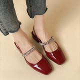 Advbridge women's sandals niche design sense summer new fashion rhinestone chunky heel Mary Jane shoes