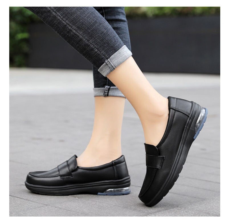 Advbridge Spring  Autumn Shoes Women Loafers Soft Comfortable Black White Shoes Flat Elegant Ladies Casual Shoes Plus Size 42 A4369