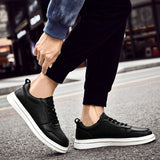 Advbridge Breathable Male Comfortable Walking Shoe All-match New Arrival Genuine Leather Skate Shoes Men Fashion Lace-Up Men's Sneakers