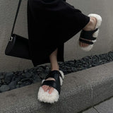 Advbridge Winter Fashion Soft Warm Comfort Flat Fur Slipper Brand Designer Slip On Loafers Mules Flip Flops Casual Ytmtloy Indoor