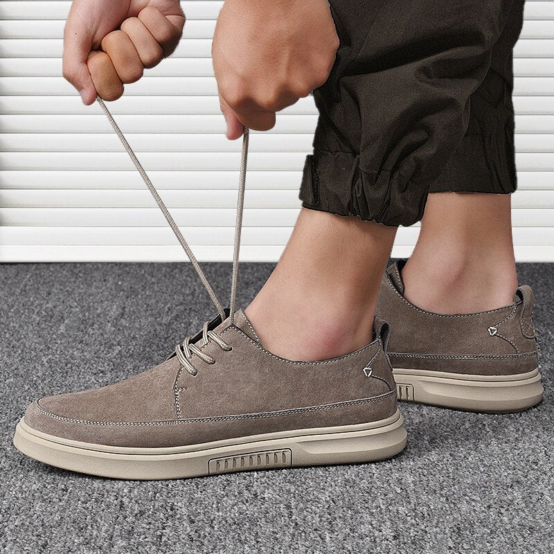 Advbridge Male Sneakers Men Casual Shoes Fashion Outdoor White Sneakers Hip Hop Basic Flats Leather Fashion Handmade Comfy Genuine Leather