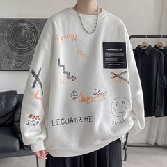 Advbridge Autumn Graffiti Oversize Men Sweatshirt 5XL Harajuku Fashion Male Pullovers Women's Casual O-neck Clothing