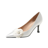 Advbridge Plus Size 42 43 Fashion Pumps For Women Party Shoes Pointed-toe Womans Wedding Heeled Shoes 7cm High Heels Female Bridal Shoes