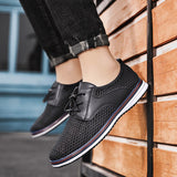 Advbridge Summer Mens Casual shoes Fashion Hollow Out Breathable Business Shoes low top Outdoor Flats Comfy Walking Sneakers Mocassin
