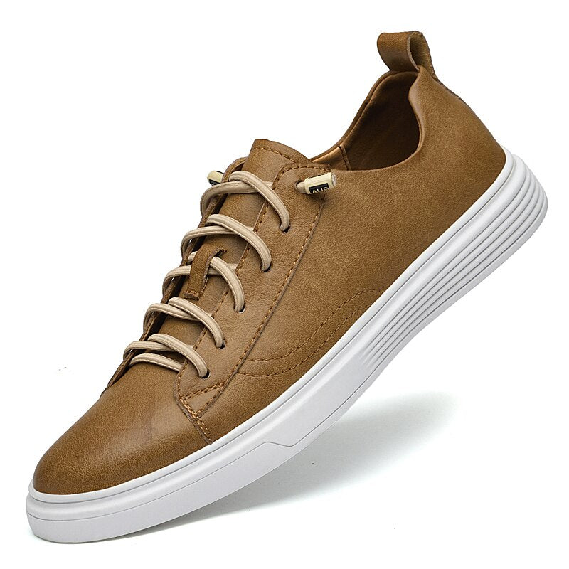 Advbridge Genuine Leather Men Shoes Luxury Brand England Trend Casual Shoes Men Sneakers Breathable Leisure Male Footwear Chaussure Homme