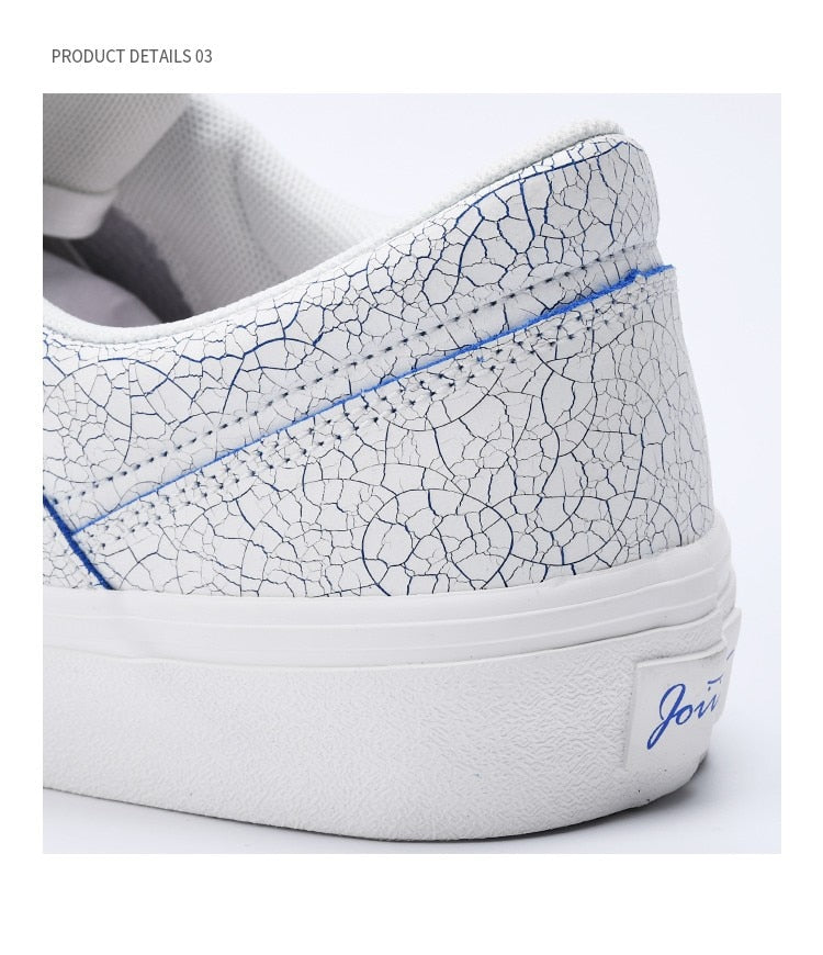 Advbridge Mid-top Leather Shoes Men for Skateboarding DIY Casual Sneaker Scooter Winter Anti-slip Rubber Outsole Vulcanize Fashion