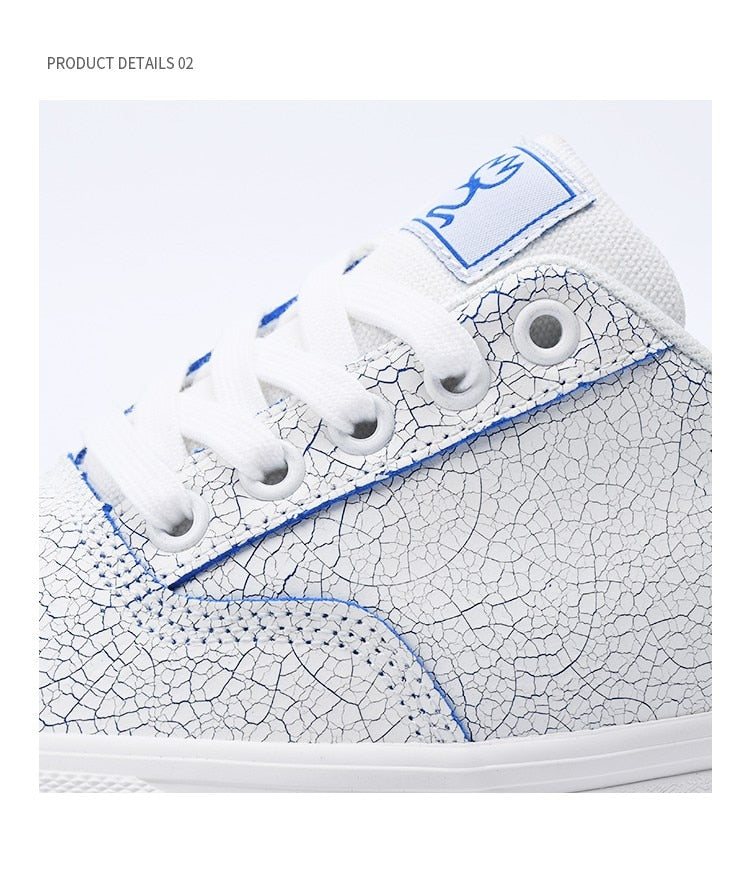 Advbridge Mid-top Leather Shoes Men for Skateboarding DIY Casual Sneaker Scooter Winter Anti-slip Rubber Outsole Vulcanize Fashion