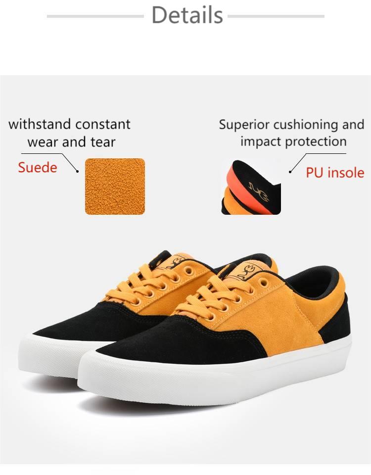 Advbridge Classic Suede Skateboard Shoes Unisex Vulcanized Rubber Outsoles Low-top Sneakers Lace-Up Closure Sport Shoe Zapatillas